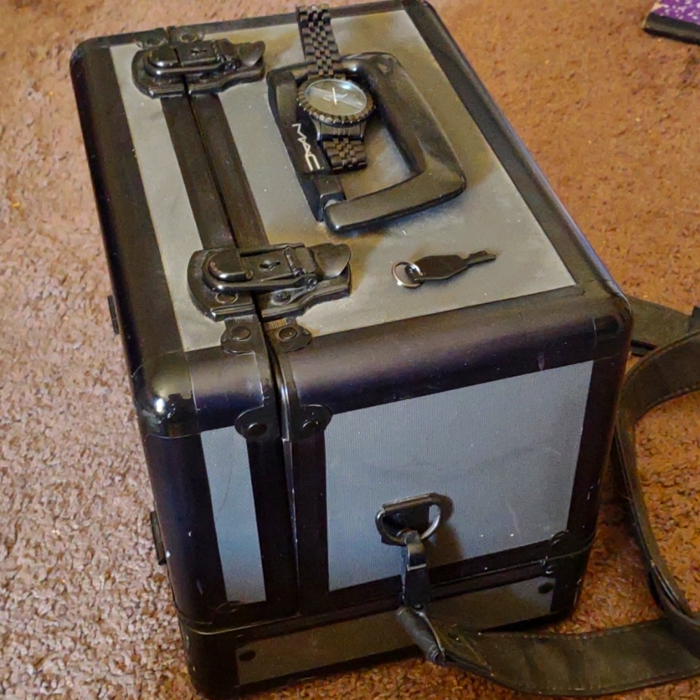 MAC cosmetics. Professional Makeup Case plus completely new and unused watch.